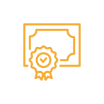 Line icon of a diploma or certificate