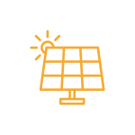 line icon of a solar panel
