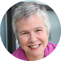 headshot of white woman with short gray hair